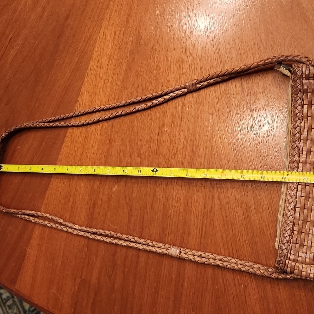 Woven Crossbody Bag in Light Brown - Picture 8 of 9